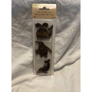 Animals Horse Duckling Lamb crafters square laser cut kraft icons 6 piece Sealed
